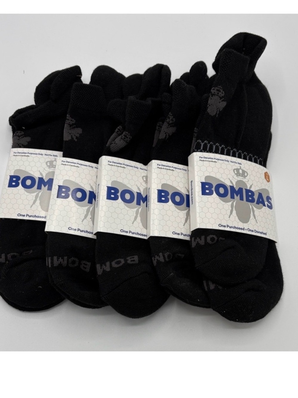 Bombas Black Cushioned Ankle Socks - 10 Pack